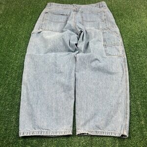 VTG Open Trails Carpenter Jeans Men's 36x28" Light Blue Wide-Leg Workwear Y2K